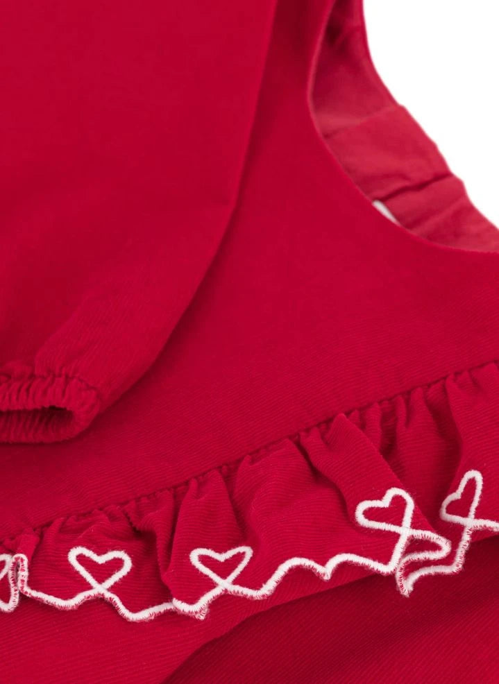 Petit Bateau - Organic cotton ruffled dress | Red