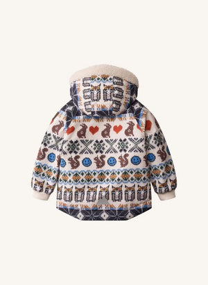 Molo - Hopla Folk Patterned Down Jacket | Cream