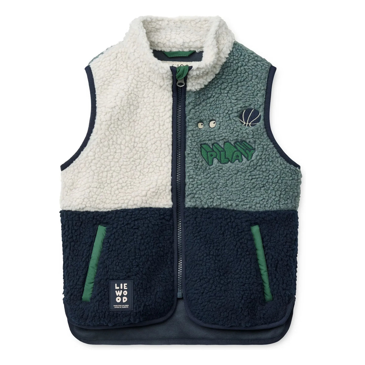 Liewood - Sleeveless Sherpa Vada Play Recycled Fiber Jacket | Blue