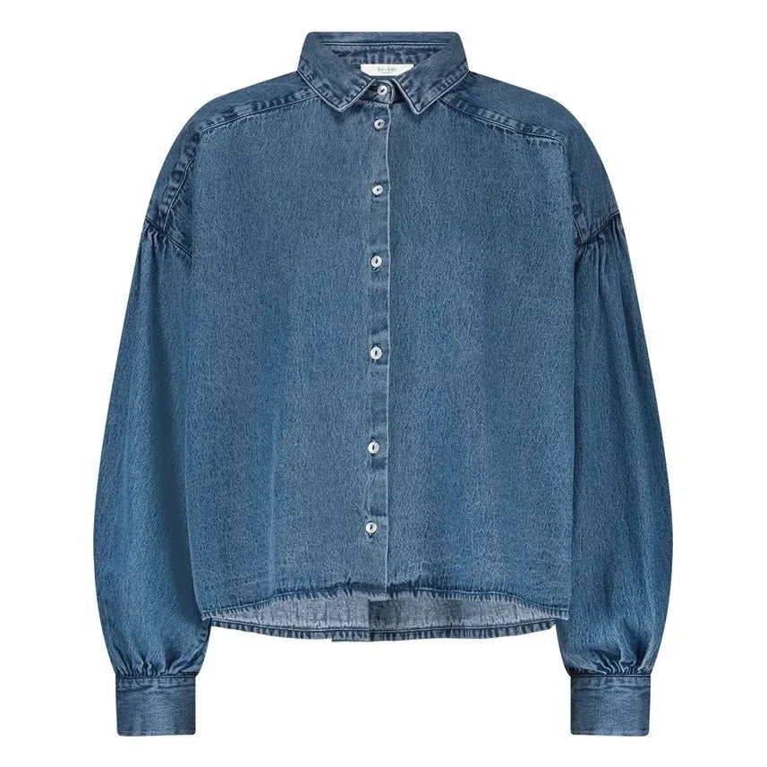 By Bar - Sarah Cotton Blouse | Denim Blue