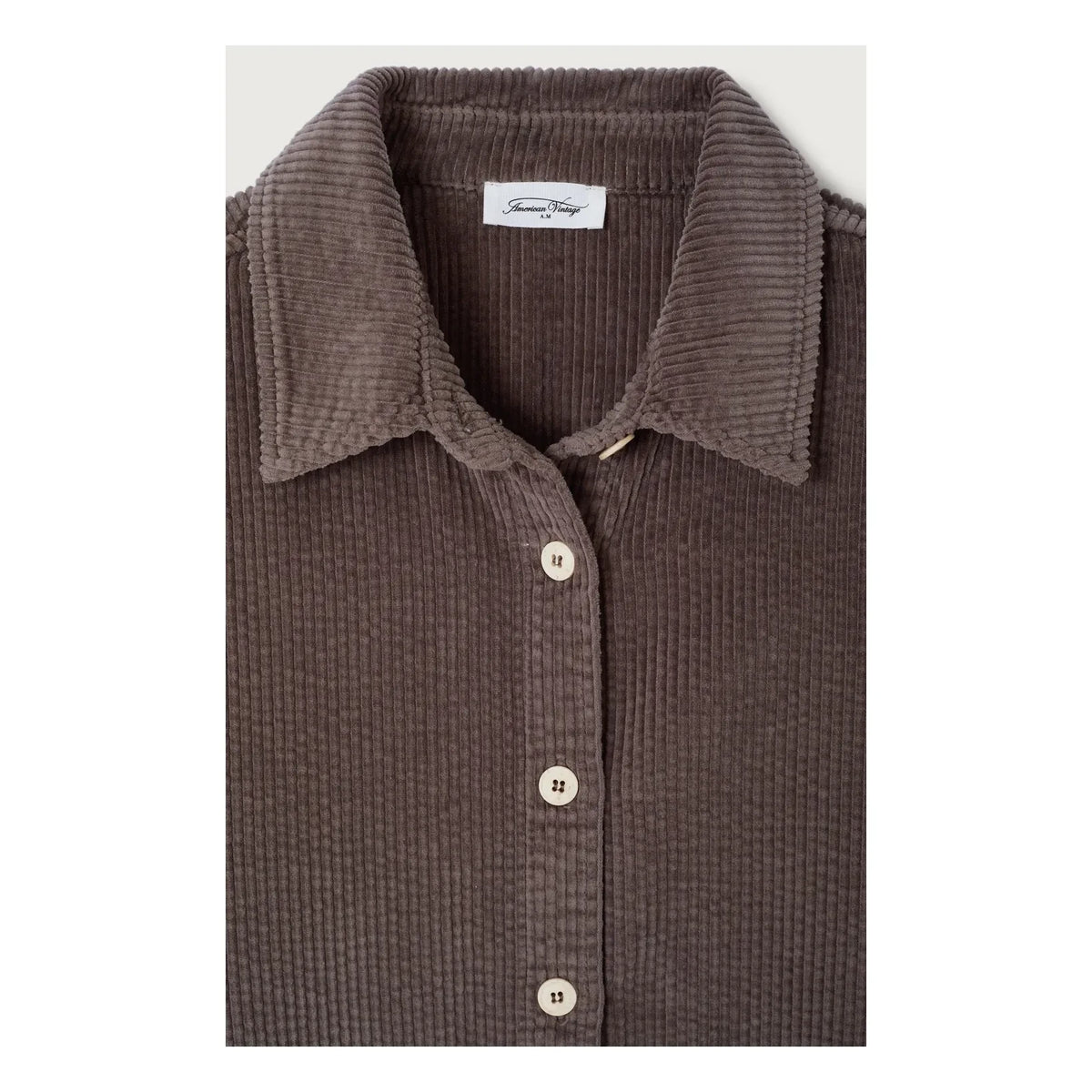 American Vintage - Padow Cotton Shirt | Ash Grey