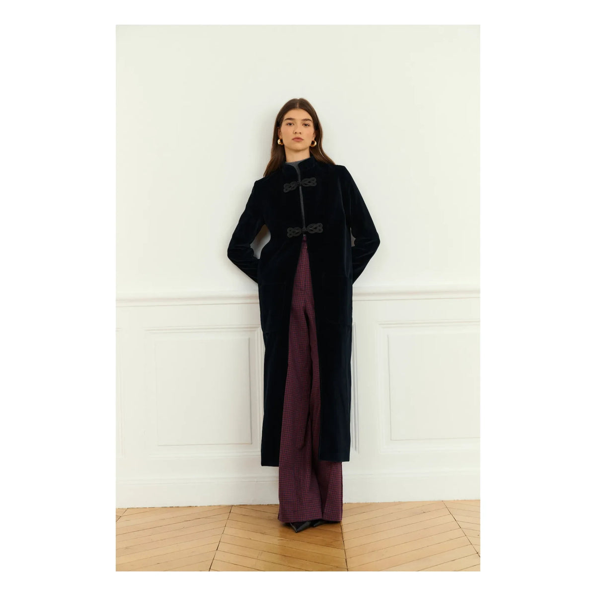 Maria de la Orden - Carnot Velvet Coat | Navy Blue