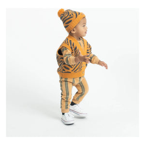 Piupiuchick - Striped Organic Cotton Terry Romper | Yellow