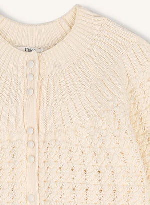 Chloé - Organic cotton cardigan | Chalk