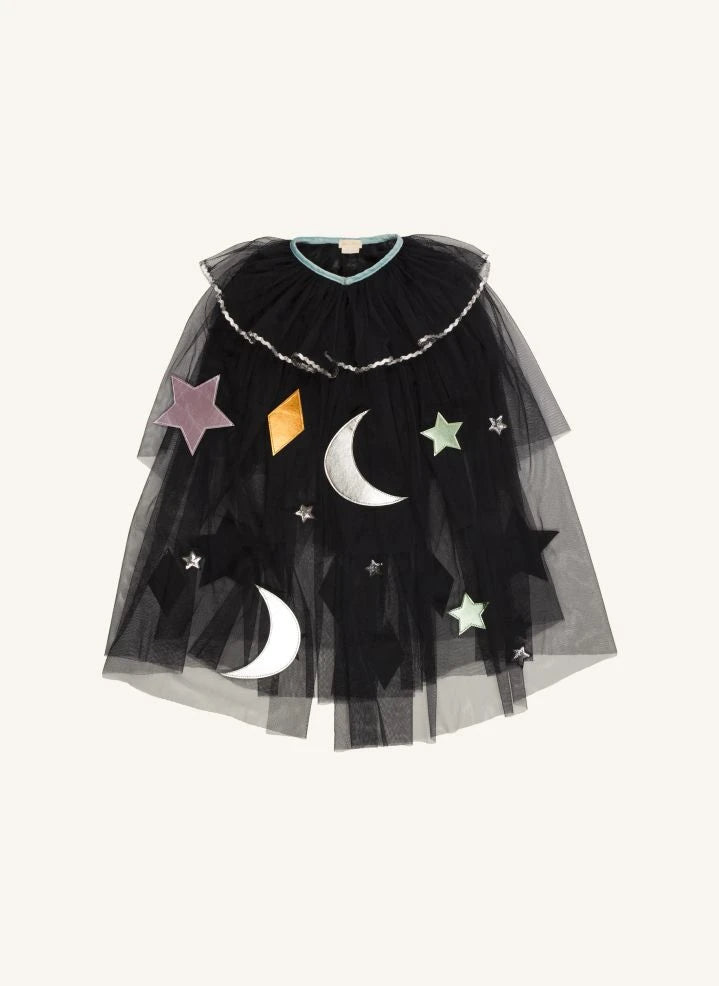 Meri Meri - Hat and Magic Wand Tulle Cape | Black