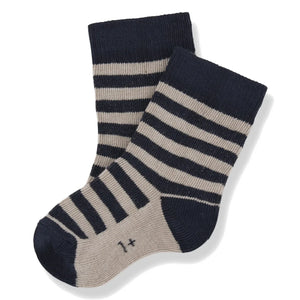 1+ in the family - Andria Striped Socks | Dark Blue