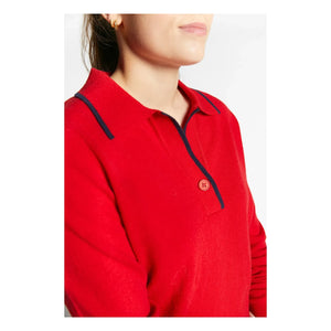 Indee - Winner Polo Neck Sweater | Red