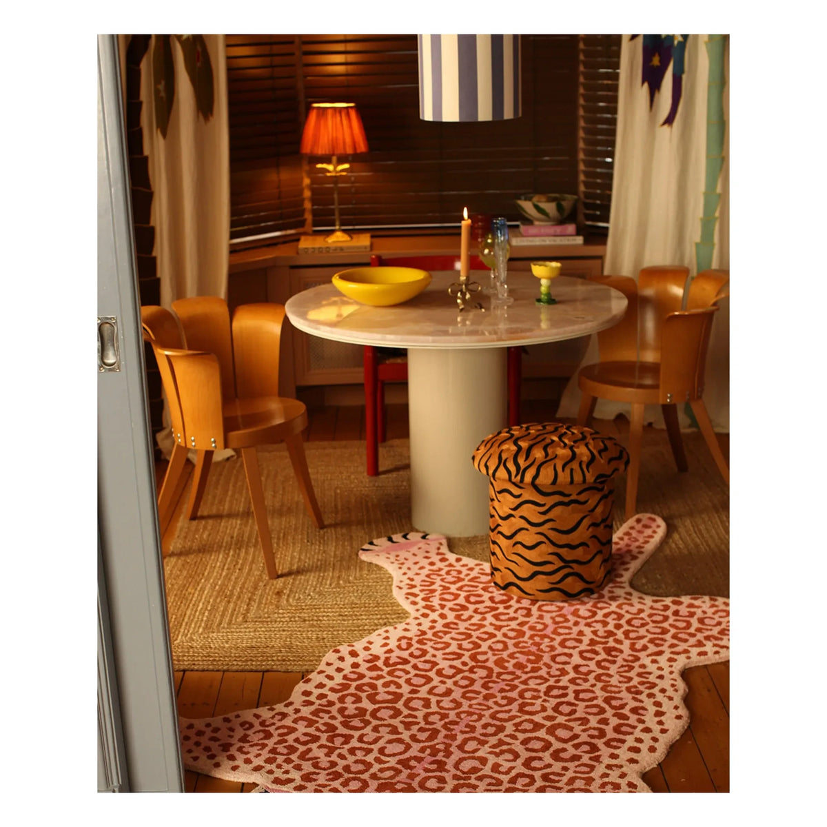 Doing Goods - Maya Kaplan embroidered pouf | Camel