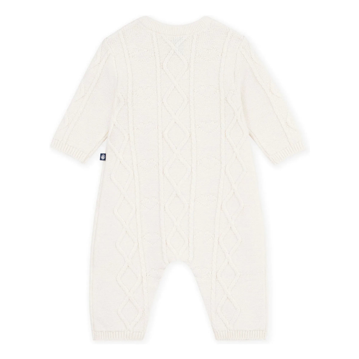 Petit Bateau - Wool Twisted Knitted Overall | White