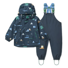 Liewood - Manu Rain Set Recycled Fiber Cars | Navy