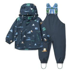 Liewood - Manu Rain Set Recycled Fiber Cars | Navy