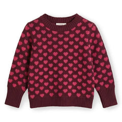 Fliink - Janie Hearts Sweater | Burgundy