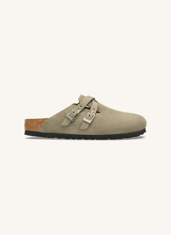 BIRKENSTOCK - Blair Suede Sandals | Grey brown