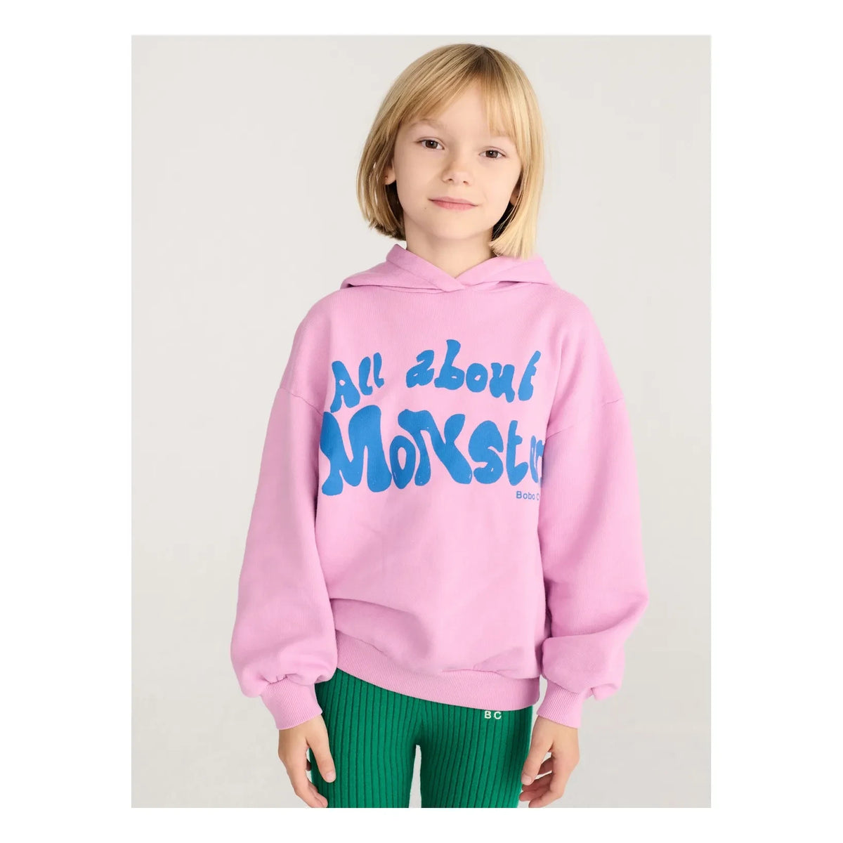 Bobo Choses - All About Monsters Hoodie Organik Pamuk | Pembe
