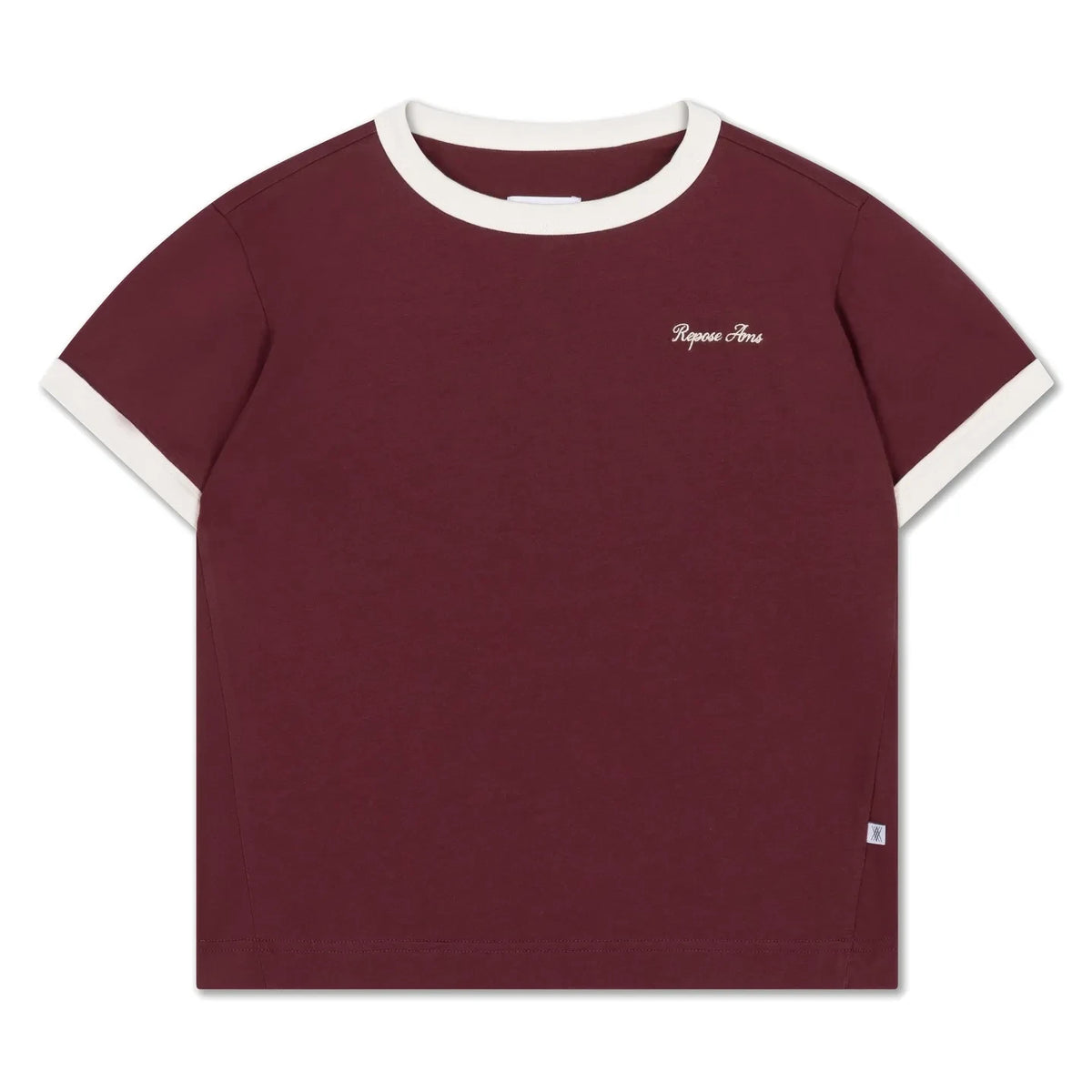 Repose AMS - Organic Cotton Contrast T-Shirt | Burgundy