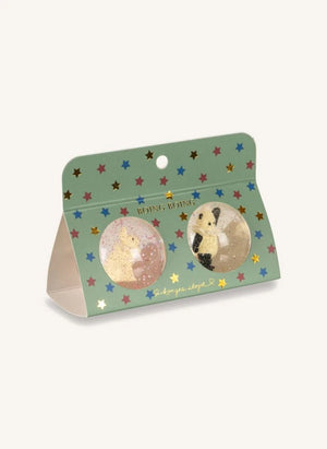 Konges Sløjd - Rabbit/Panda Bouncing Balls - Set of 2 | White