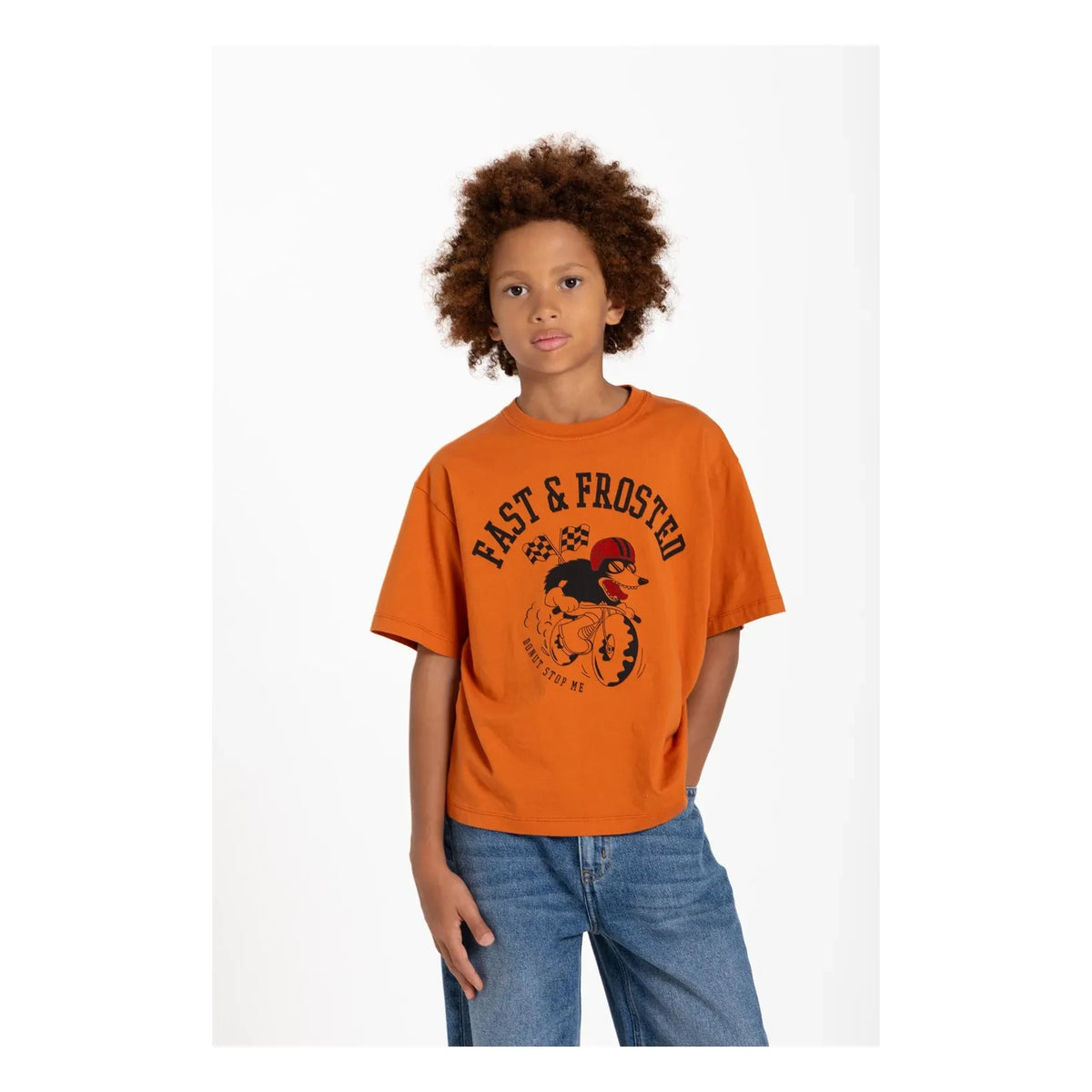 Hundred Pieces - Finn Moto Organic Cotton T-Shirt | Brick