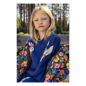 Mini Rodini - Floral Print Recycled-Fiber Puffer Jacket | Black