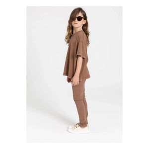 Smallable Kid - Lou Organic Cotton Leggings | Brown