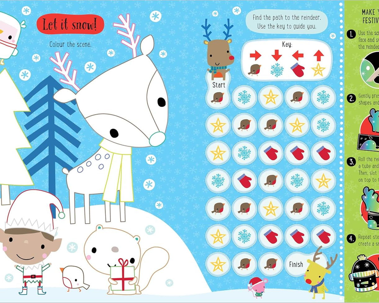 Dinossi - Scratch and Sparkle English Christmas Activity Book