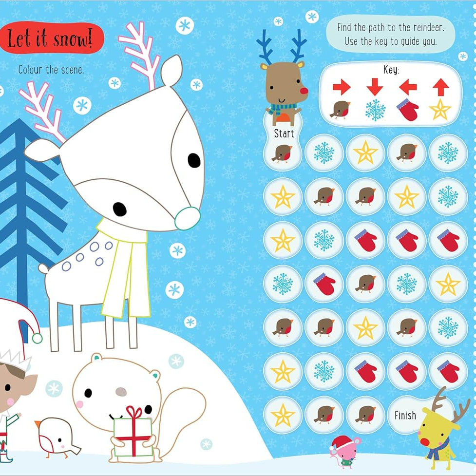 Dinossi - Scratch and Sparkle English Christmas Activity Book