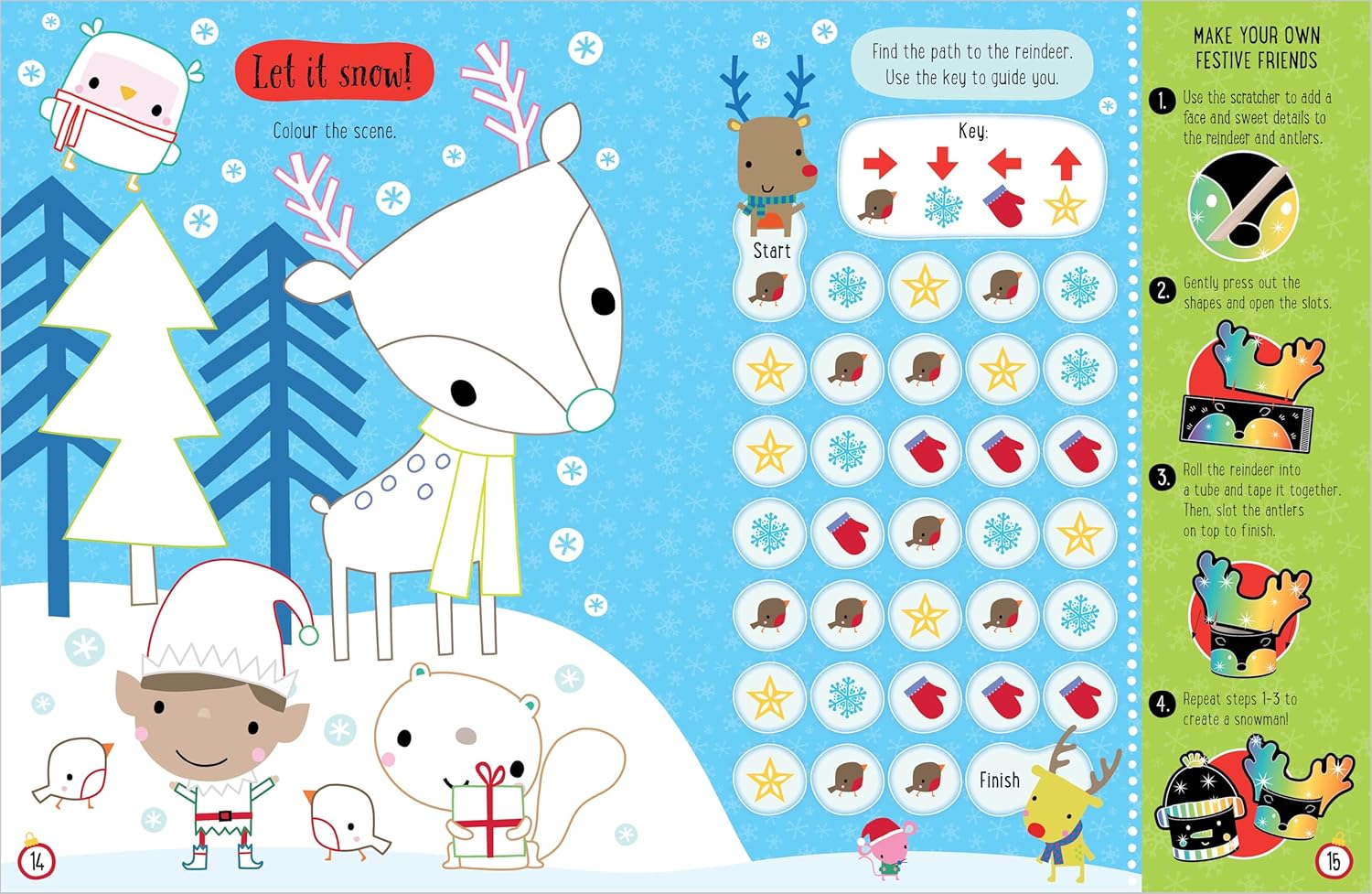 Dinossi - Scratch and Sparkle English Christmas Activity Book