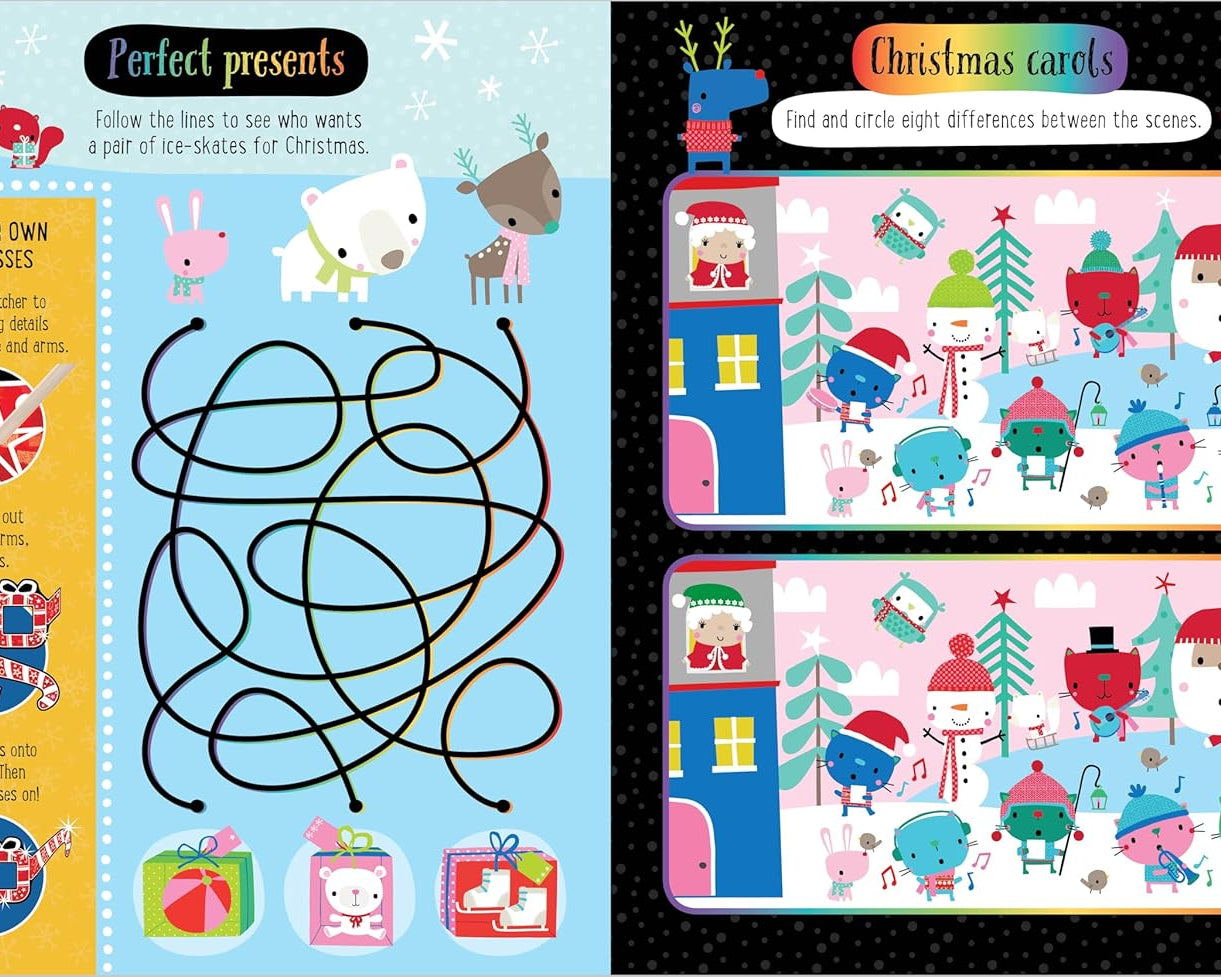 Dinossi - Scratch and Sparkle English Christmas Activity Book