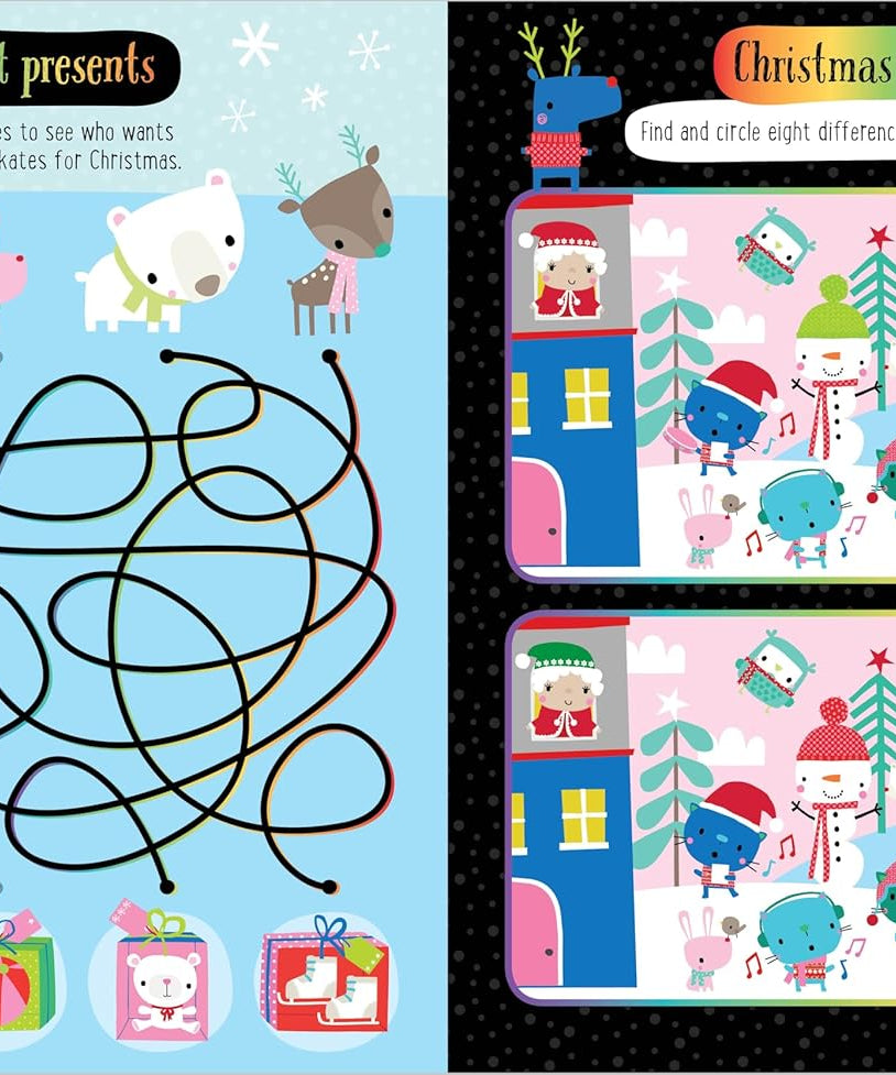 Dinossi - Scratch and Sparkle English Christmas Activity Book