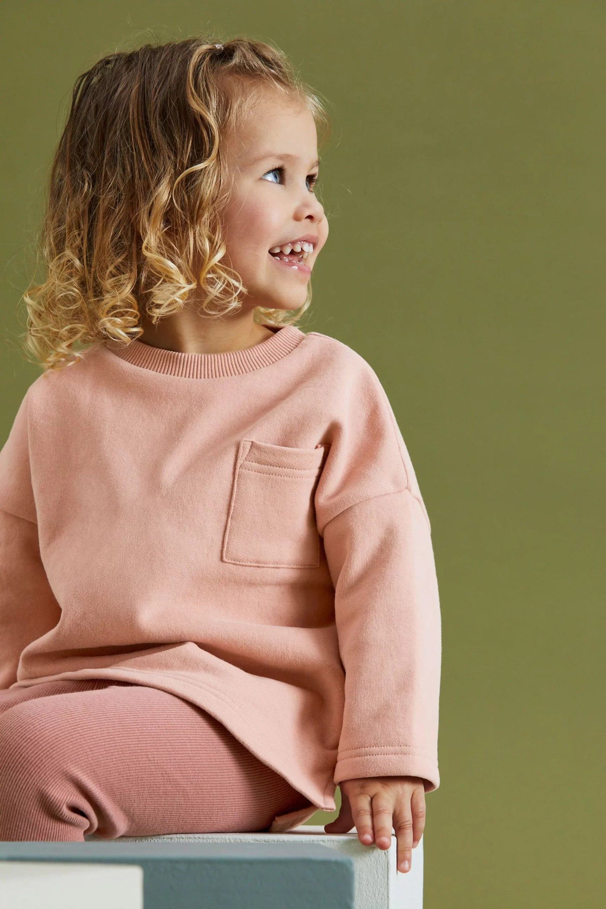 Next - Soft Pink Sweater and Leggings Tracksuit Set