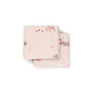 Done By Deer Burp Cloth 2 Pack - Playground Powder-Muslin Squares-Playground Powder- | Natural Baby Shower