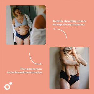 Doomoo Flowly Postpartum Recovery 2 in 1 Underwear - Black-Maternity Underwear-Black-3XL/4XL/5XL | Natural Baby Shower