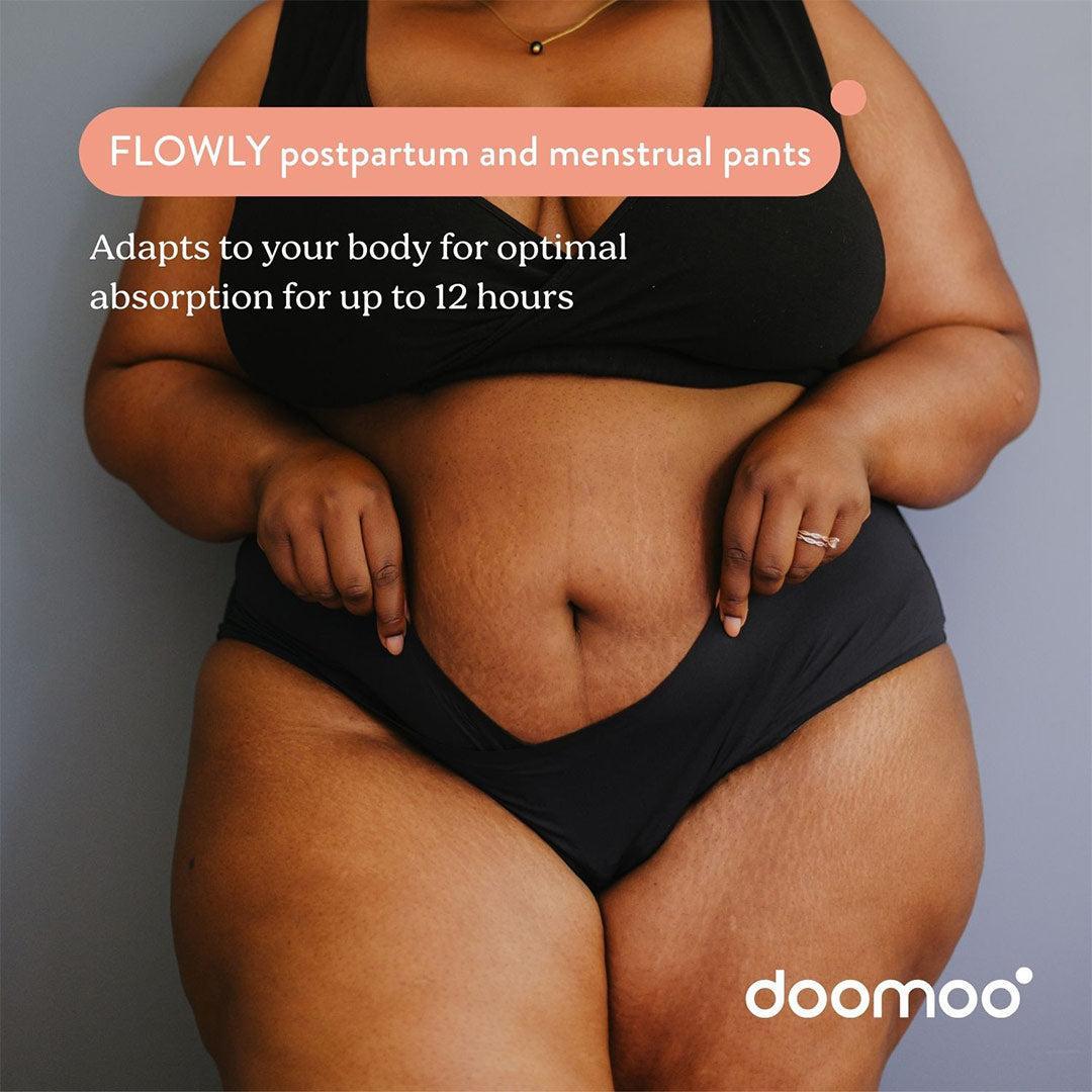 Doomoo Flowly Postpartum Recovery 2 in 1 Underwear - Black-Maternity Underwear-Black-3XL/4XL/5XL | Natural Baby Shower