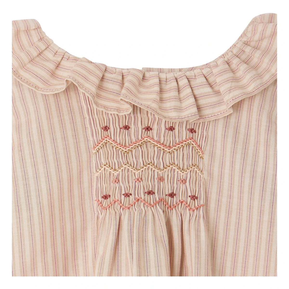 Bonpoint - Mulietti Striped Ruched Blouse | Ecru