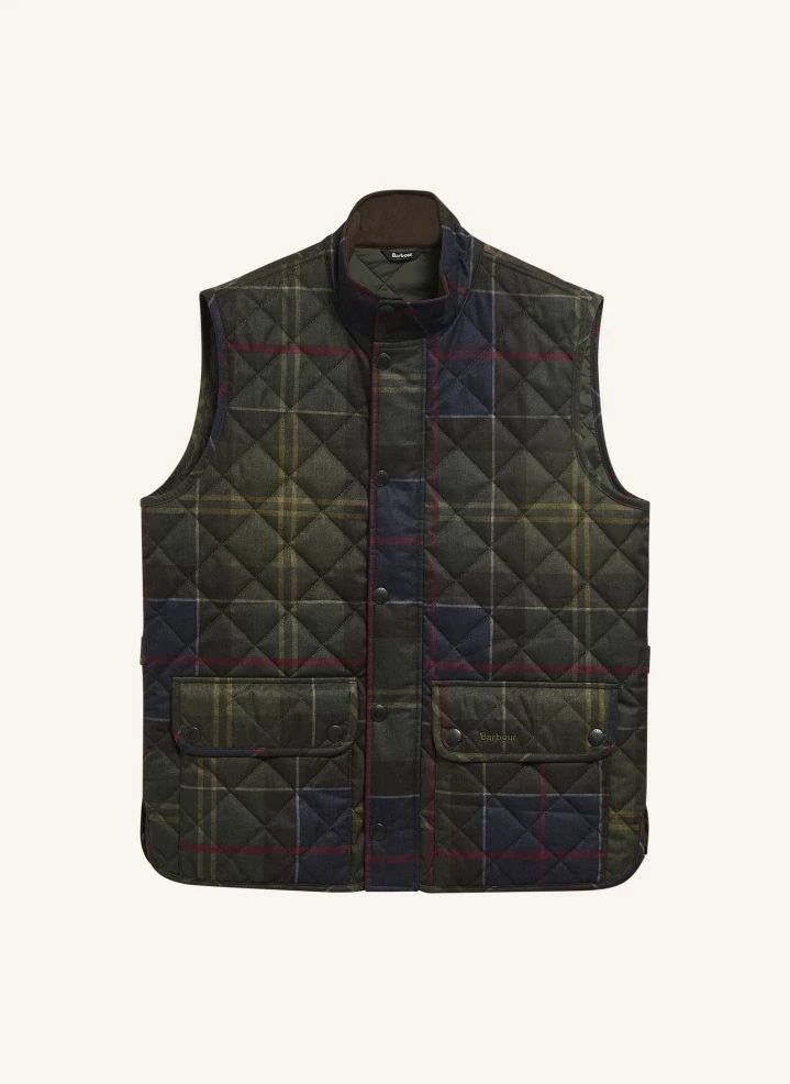 Barbour - Lowerdale Tartan Quilted Gilet | Dark Green