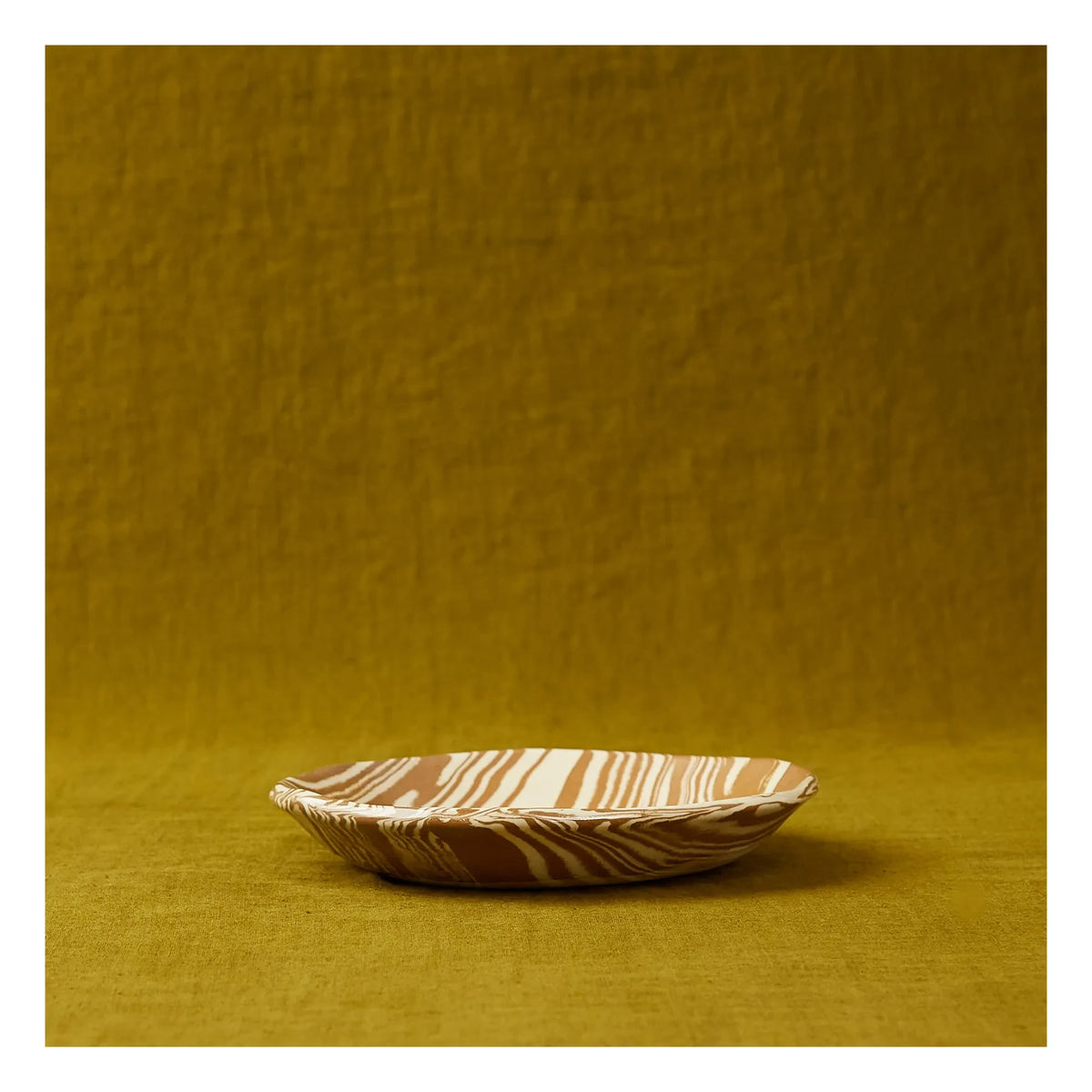 Franca Atelier - Mixed Clay Soup Plate | Brown Marble