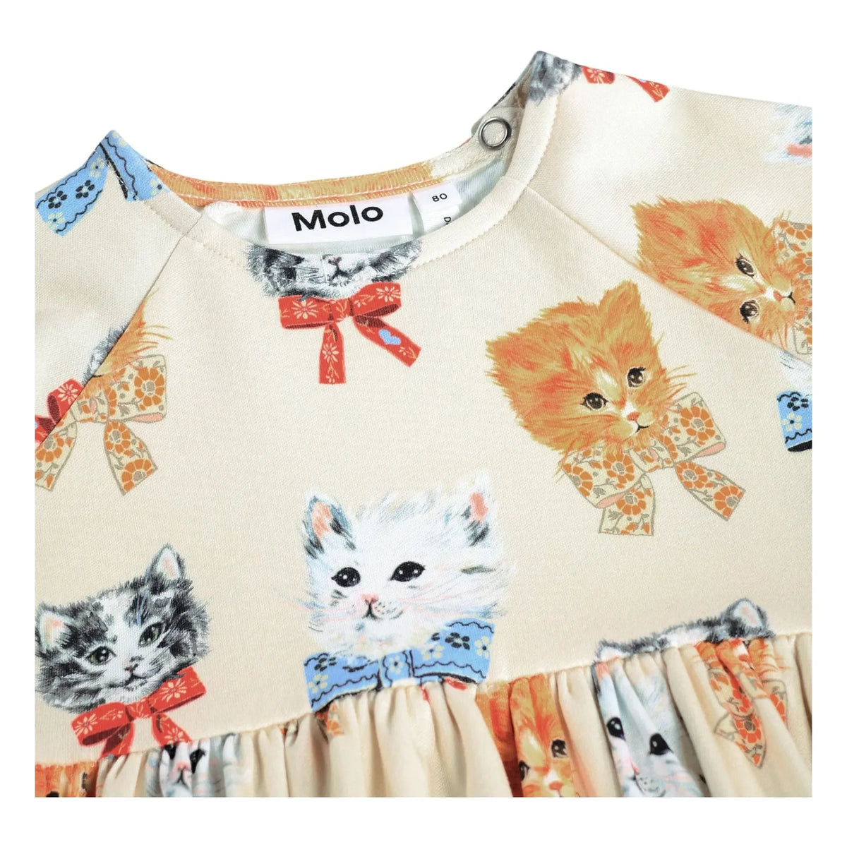 Molo - Charmaines Chats Organic Cotton Dress | White