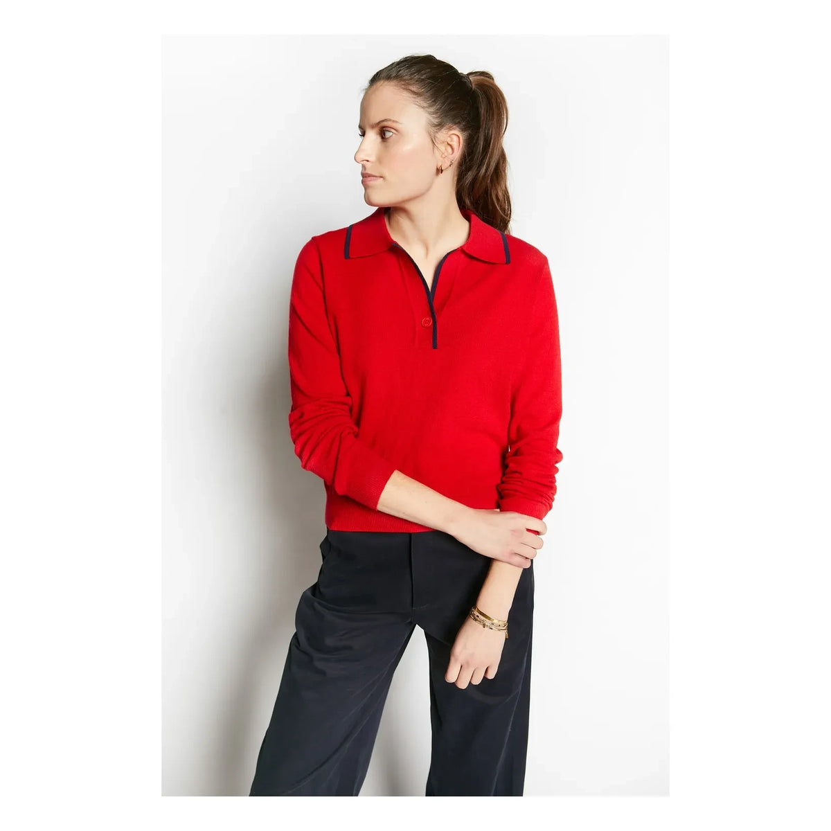 Indee - Winner Polo Neck Sweater | Red