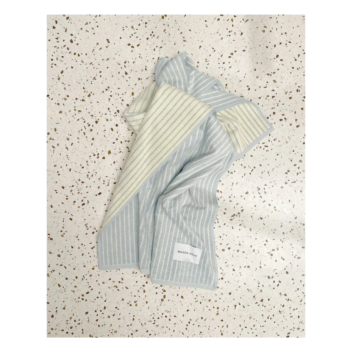 Maison Deux - Striped beach towel | Blue