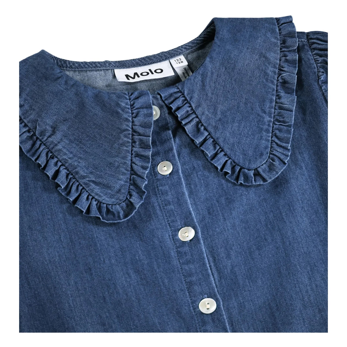 Molo - Robbin Denim Collared Blouse Organic Cotton | Blue