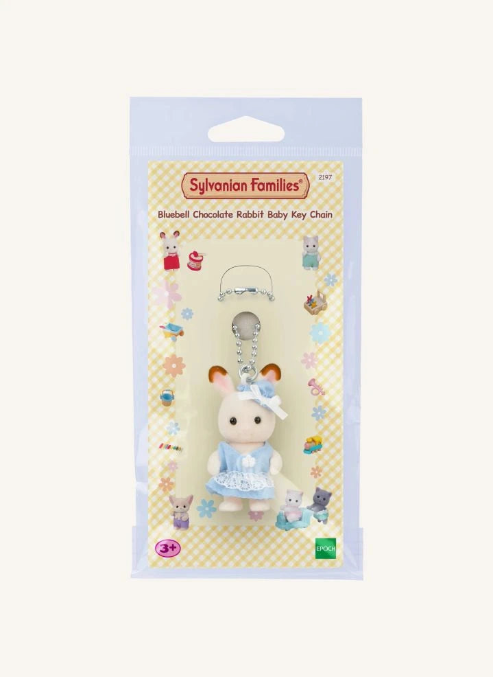 Sylvanian Families - Chocolate Baby Rabbit Keychain - Blue