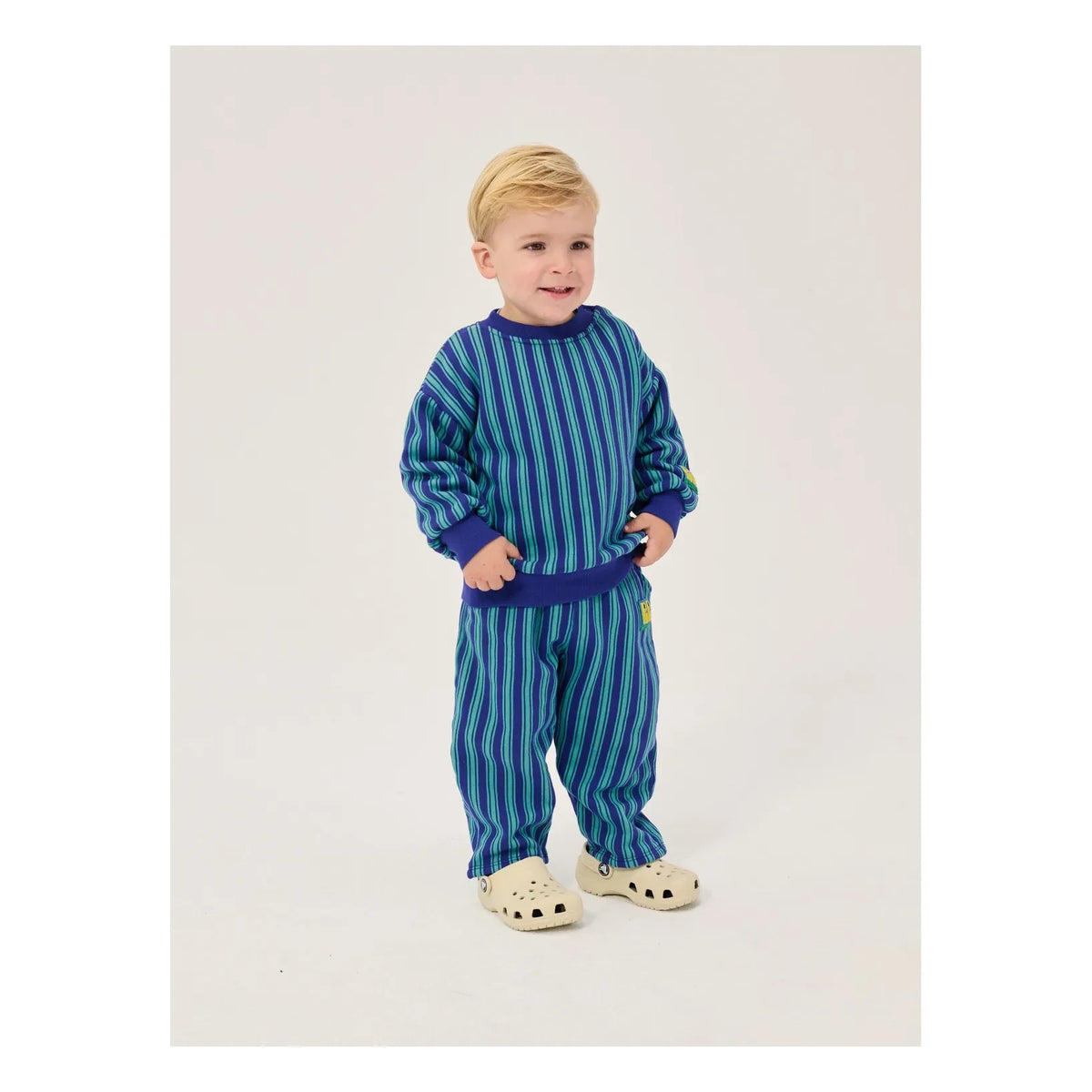 Bobo Choses - Striped sweatshirt made of organic cotton | Blue