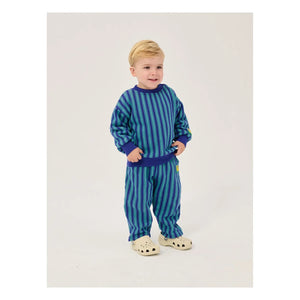 Bobo Choses - Striped sweatshirt made of organic cotton | Blue