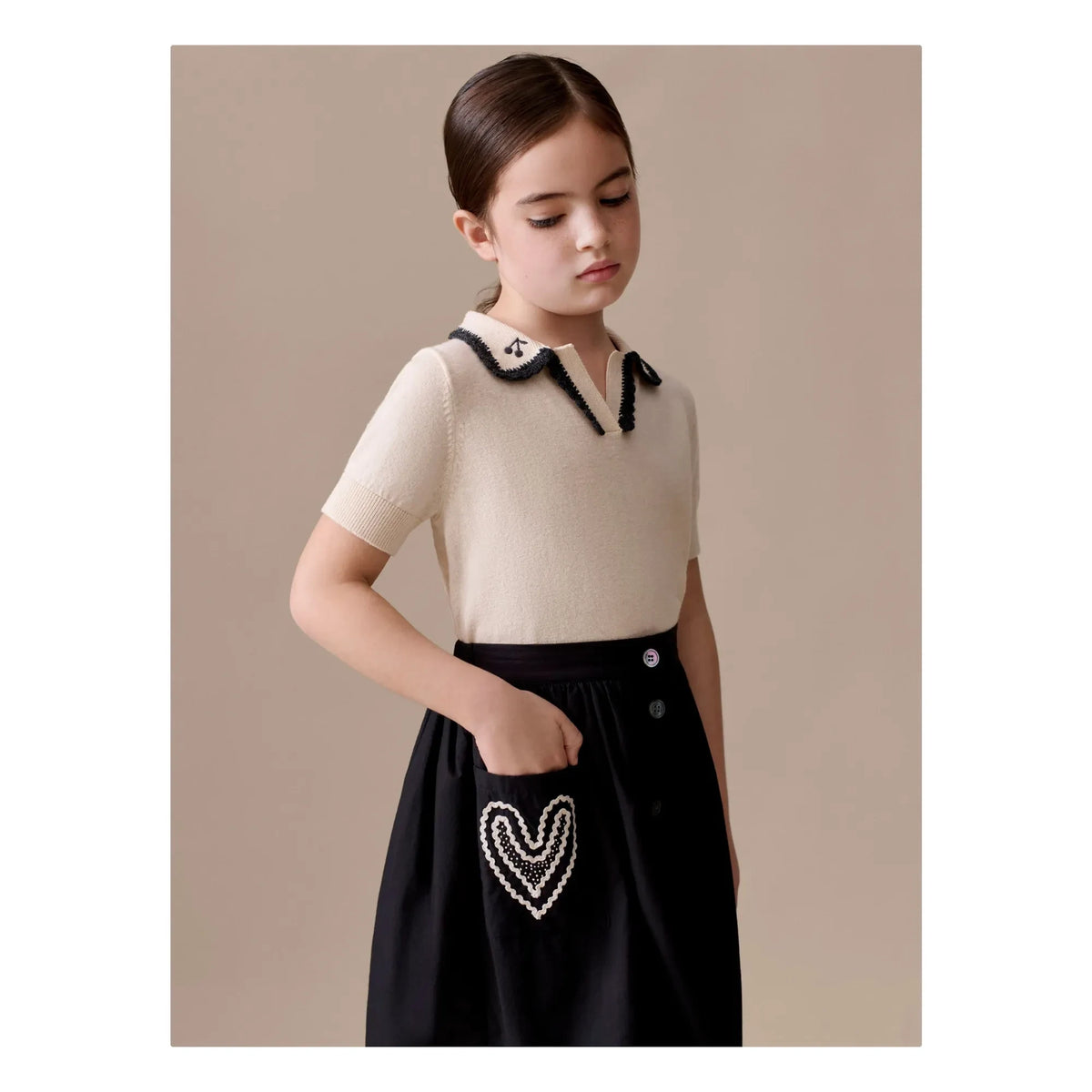 Bonpoint - Polo Lisette Wool | Ecru