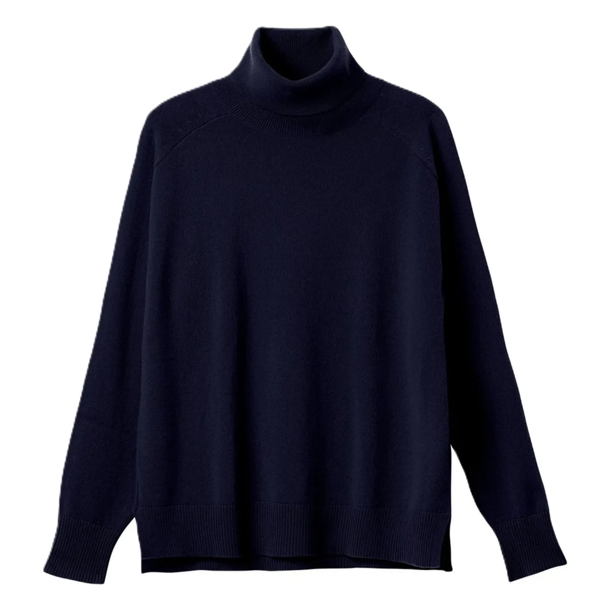 Bompard - Loose Fit Cashmere Turtleneck Sweater | Navy Blue