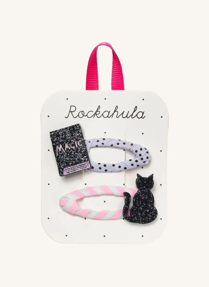 Rockahula Kids - 2-piece Little Witches Glitter Hair Clip Set | Black