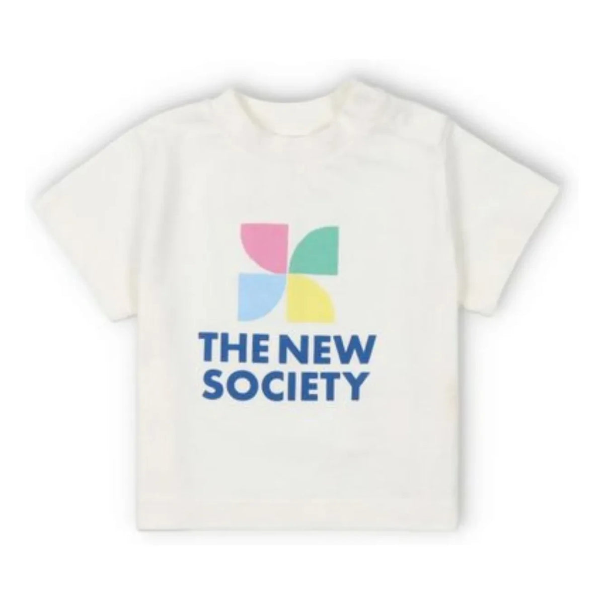 the new society - Mykonos Baby Logo T-Shirt | Ivory