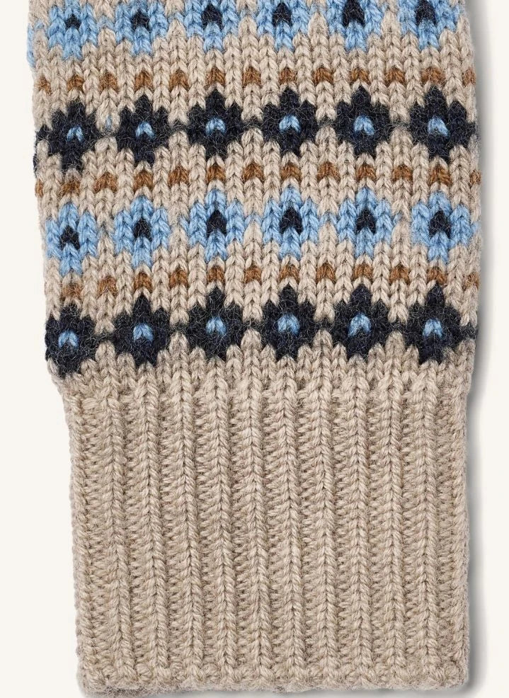 Wheat - Bobbe Jacquard Merino Wool Gloves | Mavi