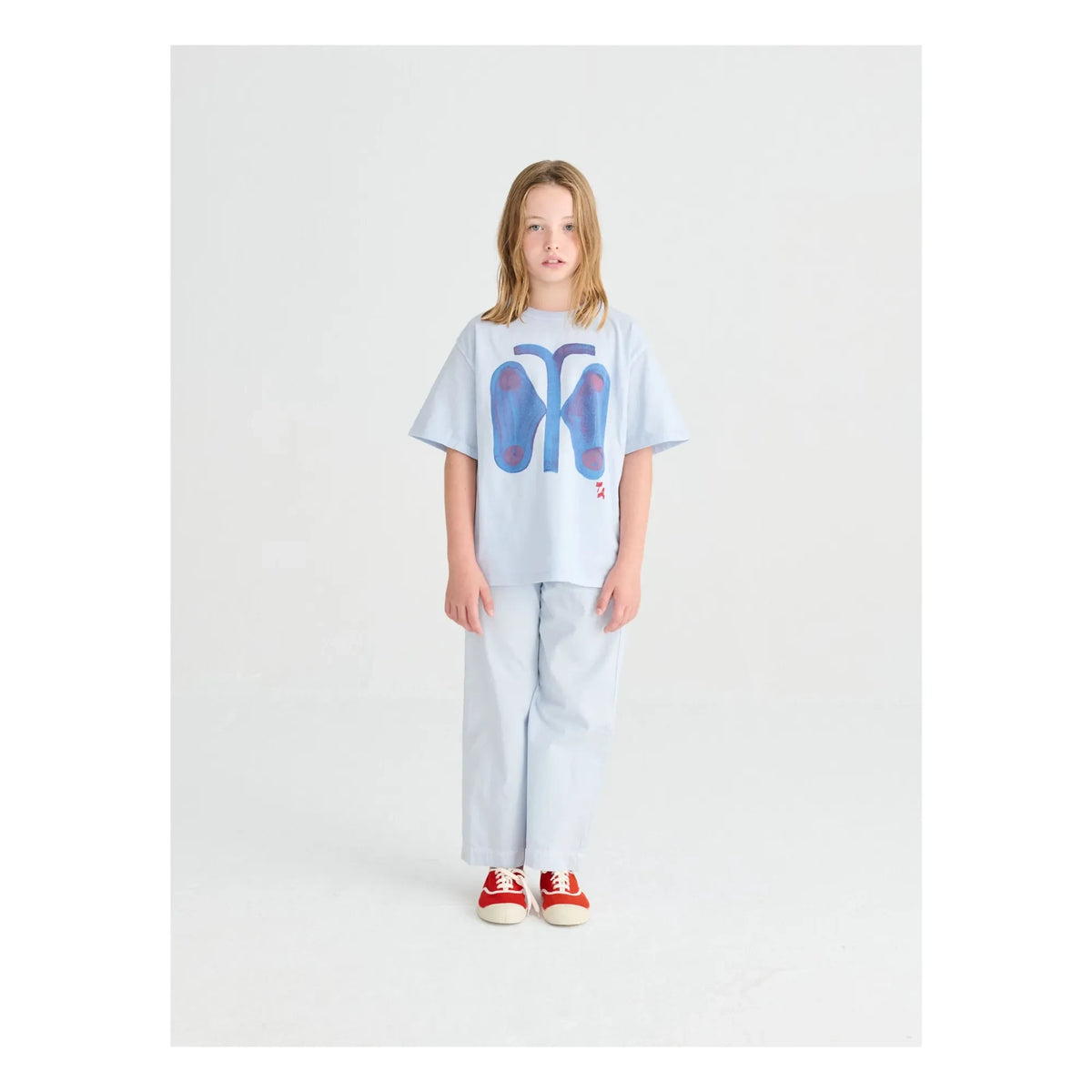 True Artist - Organic cotton butterfly T-shirt | Light blue