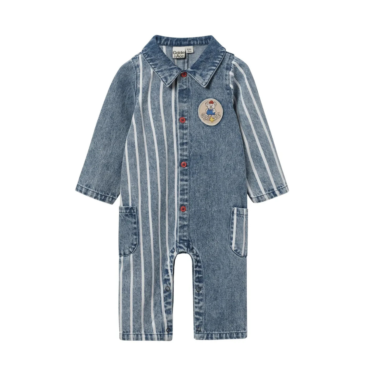 Goldie + Ace - Buddy Striped Denim Jumpsuit | Blue