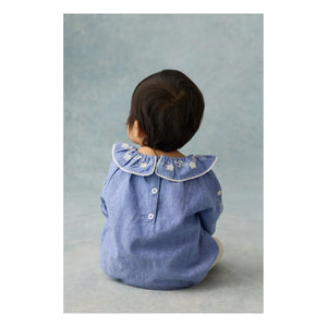 Louise Misha - Ilani Organic Cotton Romper | Blue